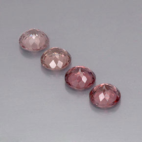 Gemas de granate malayo multicolor natural de 4,10 ct, corte redondo, VVS-VS