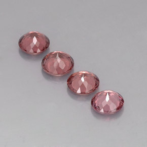Gemas de granate malayo multicolor natural de 3,88 ct, corte redondo, VVS-VS