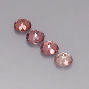 Gemas de granate malayo multicolor natural de 3,36 ct, corte redondo, VVS-VS
