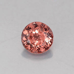 granate malayo Naranja rosado natural de 1.34 ct, Corte Redondo, VVS-VS