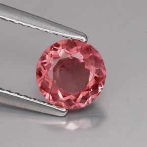 Granate malayo rosa natural de 1,31 ct, corte redondo, VS