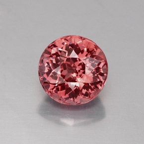 Granate malayo rosa natural de 1,65 ct, corte redondo, VVS-VS