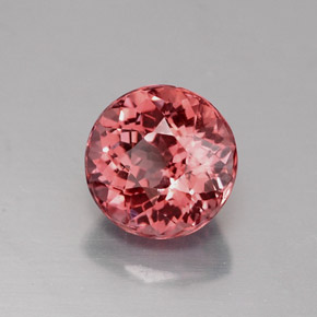 Granate malayo rosa natural de 1,65 ct, corte redondo, VVS-VS