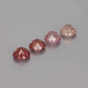 Gemas de granate malayo Multicolor natural de 4.30 ct, Corte Redondo, VVS-VS
