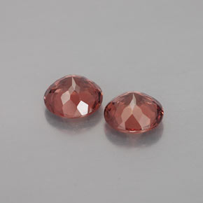 Gemas de granate malayo naranja natural de  ct, corte redondo, VVS-VS