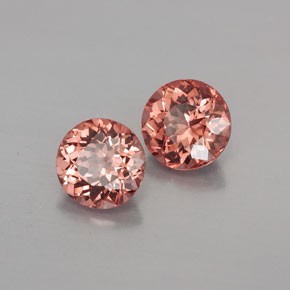 Gemas de granate malayo naranja natural de  ct, corte redondo, VVS-VS