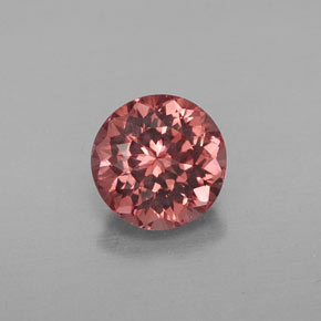 Granate malayo naranja natural de 1,35 ct, corte redondo, VVS-VS