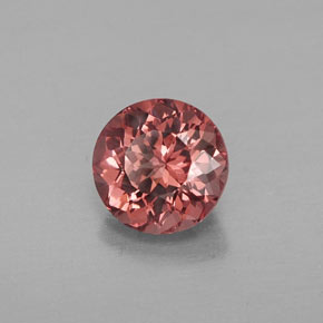 Granate malayo naranja natural de 1,35 ct, corte redondo, VVS-VS