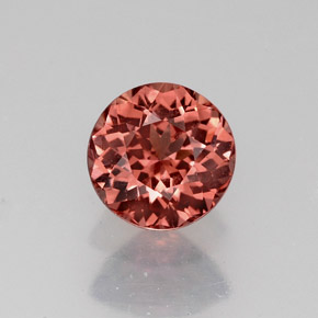 Granate malayo naranja natural de 1,18 ct, corte redondo, VVS-VS