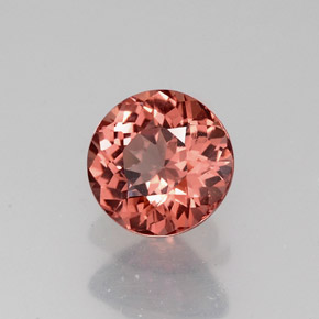 Granate malayo naranja natural de 1,18 ct, corte redondo, VVS-VS
