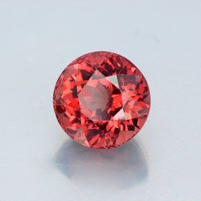 Granate malayo naranja natural de 3,33 ct, corte redondo, VS