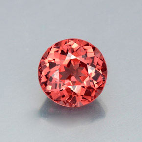 granate malayo Cuarzo Rosa natural de 2.78 ct, Corte Redondo, VVS-VS