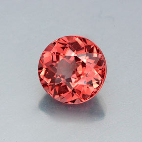 granate malayo Cuarzo Rosa natural de 2.78 ct, Corte Redondo, VVS-VS