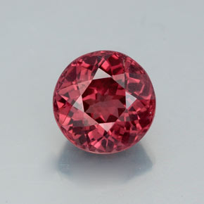 Granate malayo rosa natural de 3,24 ct, corte redondo, VVS-VS