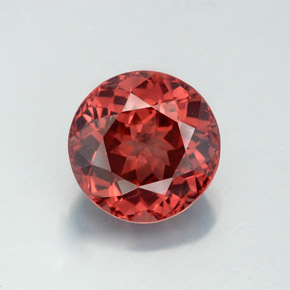 Granate malayo rosa natural de 3,54 ct, corte redondo, VS