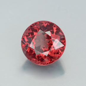 Granate malayo rosa natural de 3,47 ct, corte redondo, VVS-VS