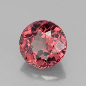 Granate malayo rosa natural de 3,22 ct, corte redondo, VS