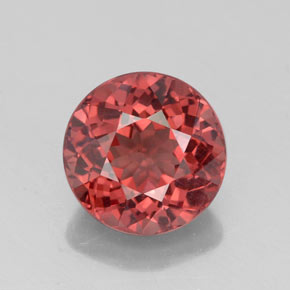 Granate malayo rosa natural de 3,21 ct, corte redondo, VS