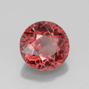 Granate malayo rosa natural de 3,21 ct, corte redondo, VS
