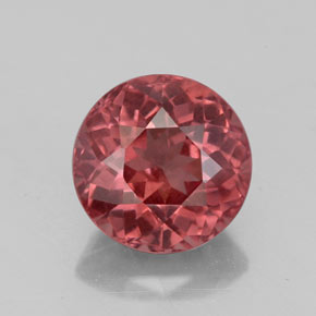 Granate malayo rosa natural de 3,14 ct, corte redondo, VS