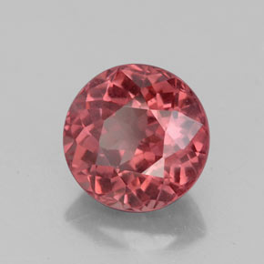 Granate malayo rosa natural de 3,14 ct, corte redondo, VS