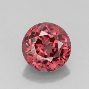 Granate malayo rosa natural de 2,63 ct, corte redondo, VVS-VS