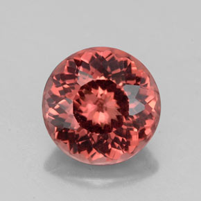 Granate malayo rosa natural de 2,99 ct, corte redondo, VVS-VS