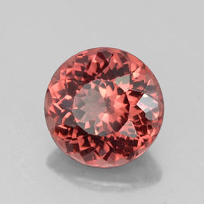 Granate malayo rosa natural de 2,99 ct, corte redondo, VVS-VS