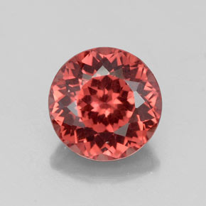 Granate malayo naranja natural de 2,63 ct, corte redondo, VVS