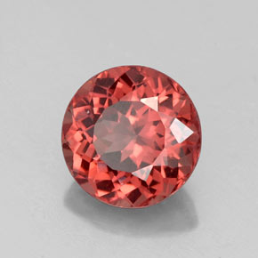 Granate malayo naranja natural de 2,63 ct, corte redondo, VVS