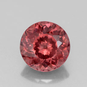 Granate malayo rosa natural de 3,06 ct, corte redondo, VS