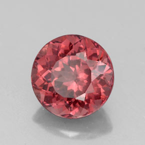 Granate malayo rosa natural de 3,06 ct, corte redondo, VS