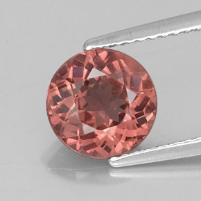 Granate malayo rosa natural de 2,37 ct, corte redondo, VS