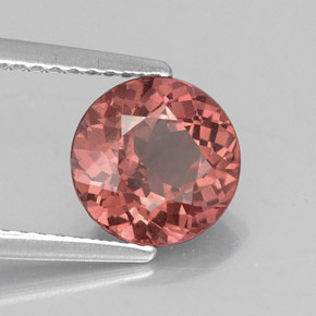 Granate malayo rosa natural de 2,37 ct, corte redondo, VS