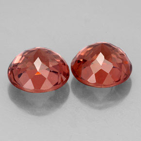 Gemas de granate malayo rosa natural de  ct, corte redondo, VS