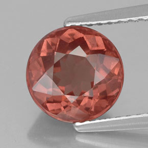 granate malayo Cuarzo Rosa natural de 2.60 ct, Corte Redondo, VVS-VS