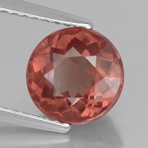 granate malayo Cuarzo Rosa natural de 2.60 ct, Corte Redondo, VVS-VS