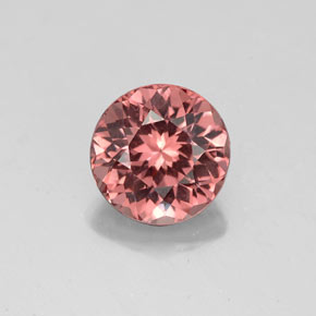 Granate malayo rosa natural de 2,30 ct, corte redondo, VVS-VS