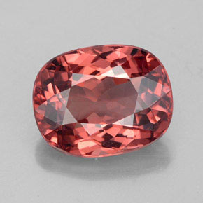 Granate malayo rosa natural de 3,66 ct, corte cojín, VVS-VS
