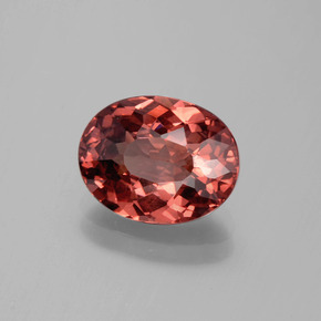 granate malayo Cuarzo Rosa natural de 3.22 ct, Corte Óvalo, VVS-VS