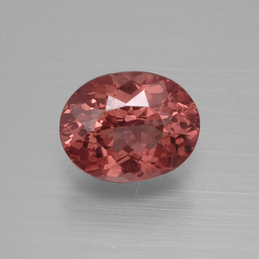 granate malayo Cuarzo Rosa natural de 3.45 ct, Corte Óvalo, VS