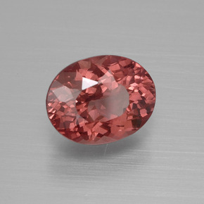 granate malayo Cuarzo Rosa natural de 3.45 ct, Corte Óvalo, VS