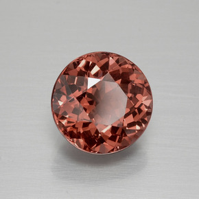 granate malayo Cuarzo Rosa natural de 4.26 ct, Corte Redondo, VS