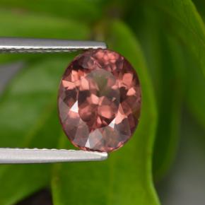 Granate malayo rosa natural de 3,45 ct, corte óvalo, VVS-VS