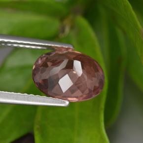 Granate malayo rosa natural de 3,45 ct, corte óvalo, VVS-VS
