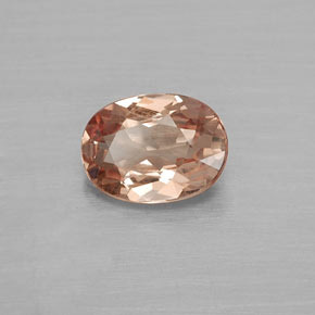 granate malayo Naranja rosado natural de 0.90 ct, Corte Óvalo, VS