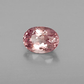 Granate malayo rosa natural de 1,02 ct, corte óvalo, VS
