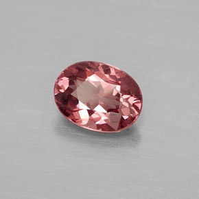 Granate malayo rosa natural de 1,03 ct, corte óvalo, VVS-VS