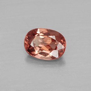 Granate malayo naranja natural de 1,12 ct, corte óvalo, VVS-VS