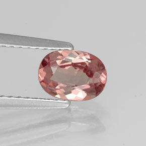 Granate malayo rosa natural de 0,88 ct, corte óvalo, VVS